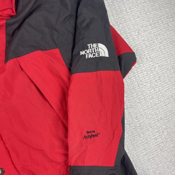 VTG The North Face Gore Activent Hooded Jacket Men M Retro Fire Red & Black Read - Picture 6 of 16